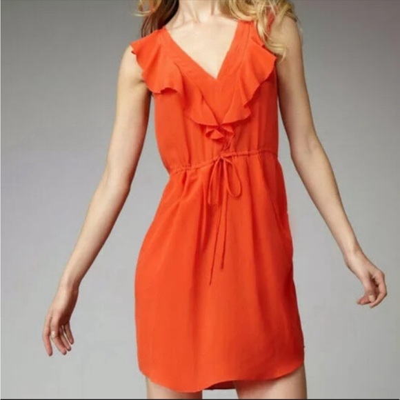 H&M Red Ruffle Button Up Sleeveless Dress - Picture 2 of 10